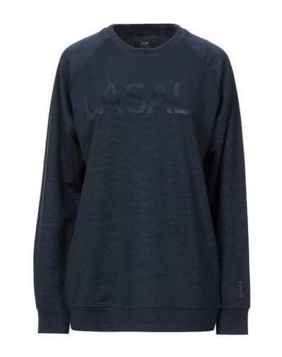 Casall Athletic Sweatshirts In Dark Blue