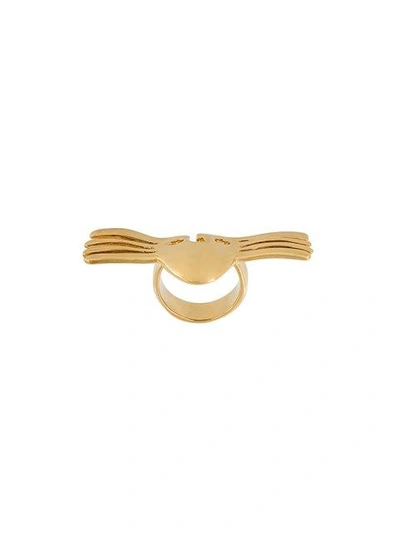 Aurelie Bidermann 'melina' Winged Mask Ring