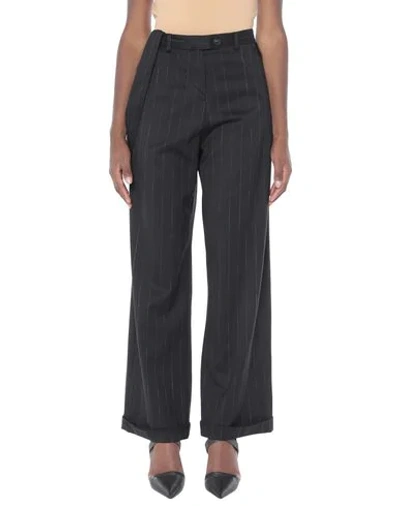 Isabel Benenato Wide-leg High-waisted Trousers In Black