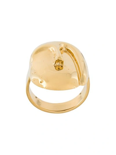 Aurelie Bidermann 'melina' Oval Mask Ring In Na