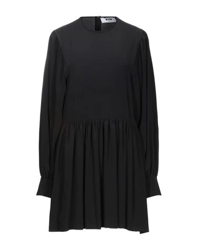 Msgm Short Dresses In Black