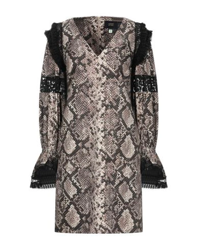 Cavalli Class Short Dress In Beige