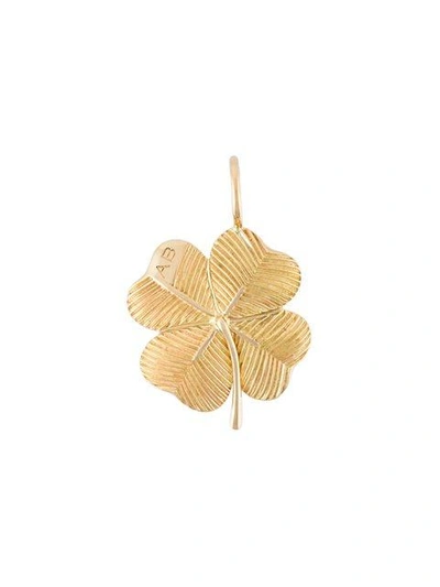 Aurelie Bidermann 18kt Yellow Gold 'clover' Pendant In Metallic