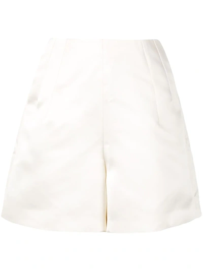 Dice Kayek Satin Thigh-length Shorts In White