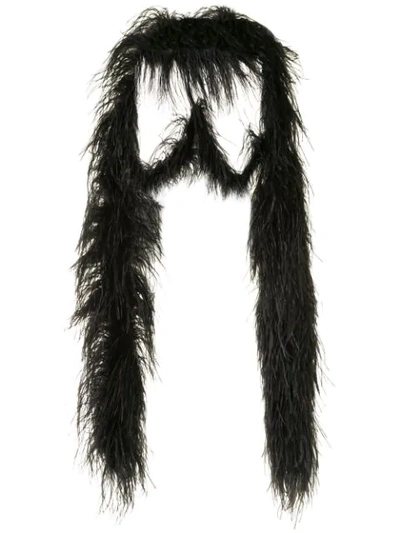 16arlington Multiway Feather Boa Shawl In Black
