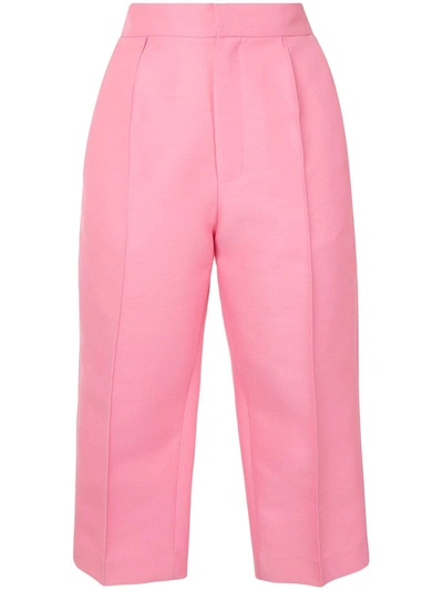 Dice Kayek Tailored Capri Trousers In Pink
