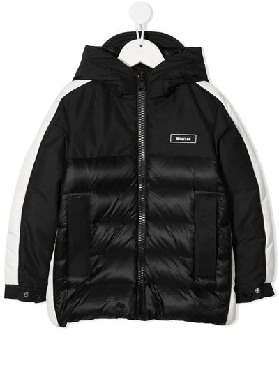 Moncler Teen Padded Down Jacket In Black