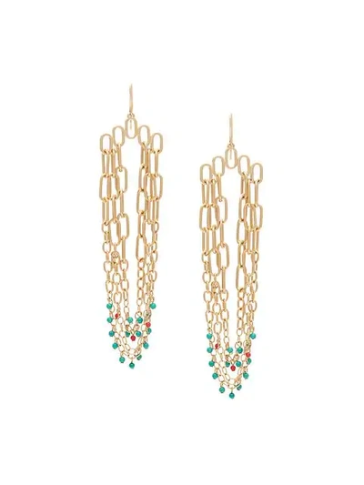 Aurelie Bidermann Dangling 'sioux' Earrings In Metallic