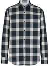 Eleventy Dandy Checked Cotton Shirt In White