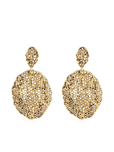 Aurelie Bidermann Vintage Lace Earrings In Gold