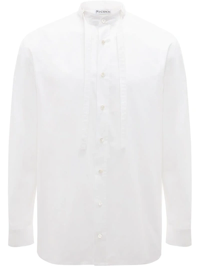 Jw Anderson Mandarin Collar Tie Element Shirt In White