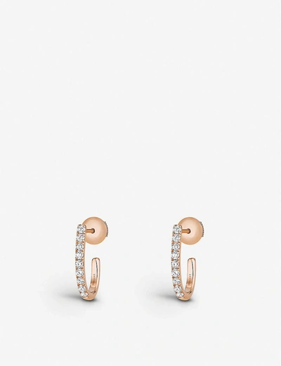 Messika Gatsby 18ct Rose-gold And Diamond Hoop Earrings In Pink Gold