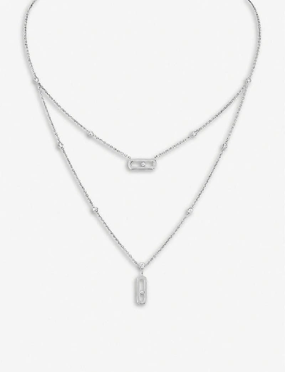 Messika Move 18ct White-gold And Diamond Necklace In White Gold