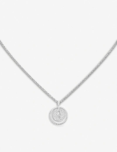 Messika Womens White Gold Lucky Move 18ct White-gold And Pavé Diamond Necklace