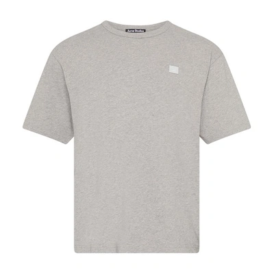 Acne Studios Short-sleeved Cotton T-shirt In Grey
