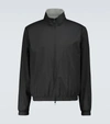 Loro Piana Reversible Windmate Cashmere Zip Bomber In Onyx,flannel