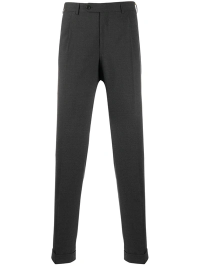 Canali Straight-fit Tailored Trousers In Blue