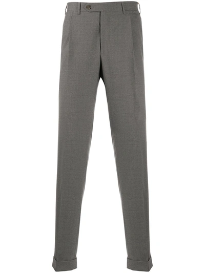Canali Straight-fit Tailored Trousers In Grey