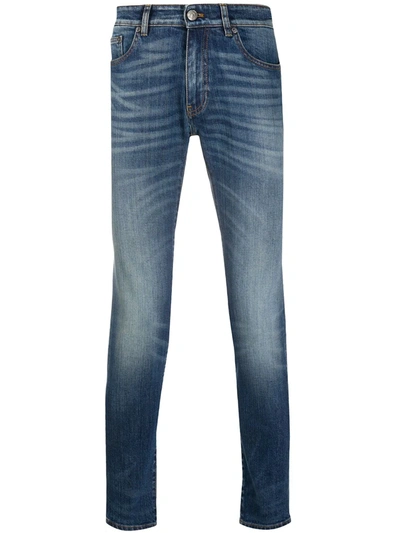 Pt01 Mid-rise Slim Fit Jeans In Blue