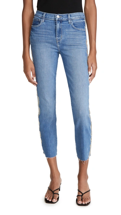 L'agence Sada High-rise Crop Slim Straight Jeans In Denim-lt