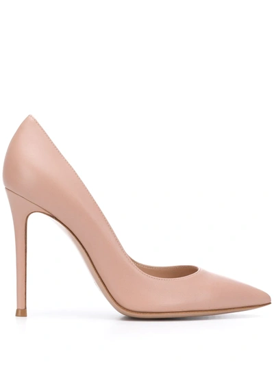 Gianvito Rossi Pointed Toe Heeled Pumps In Neutrals