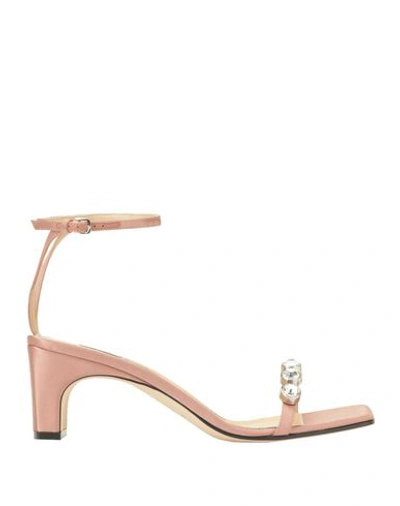Sergio Rossi Sandals In Pastel Pink