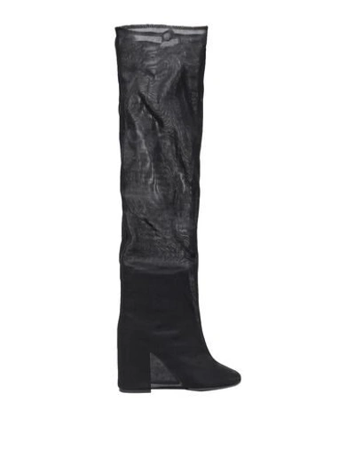 Mm6 Maison Margiela Knee Boots In Black
