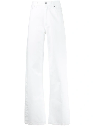 Fenty Denim Baggy Trousers With Slits In White