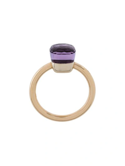 Pomellato Nudo Classic Ring With Amethyst In 18k Rose And White Gold In Rose Gold