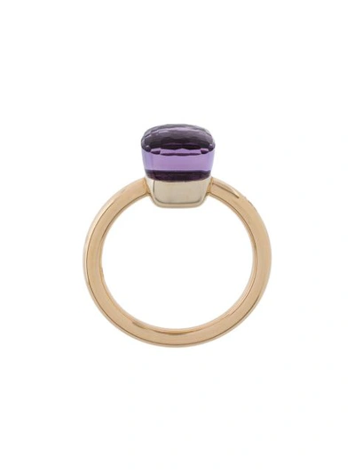 Pomellato Nudo Classic Ring With Amethyst In 18k Rose And White Gold