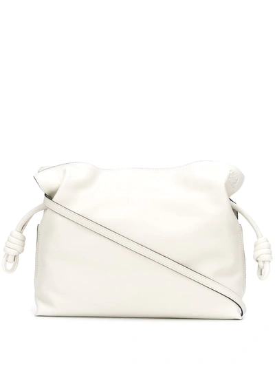 Loewe Flamenco Knot Detail Crossbody Bag In White