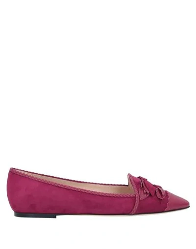 Tod's Ballet Flats In Red