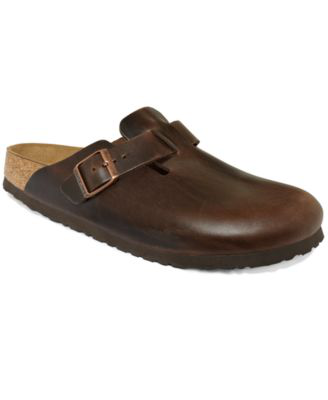 birkenstock boston amalfi leather soft footbed