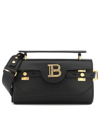 Balmain Bbuzz Baguette 26 Leather Shoulder Bag In Black