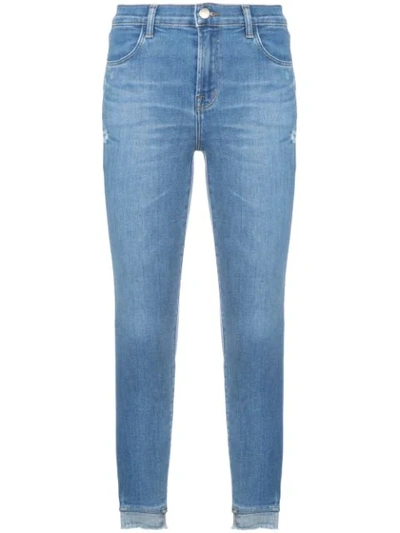 J Brand Alana High Waist Crop Denim Jeans In Light Wash