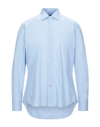 Addiction Solid Color Shirt In Sky Blue