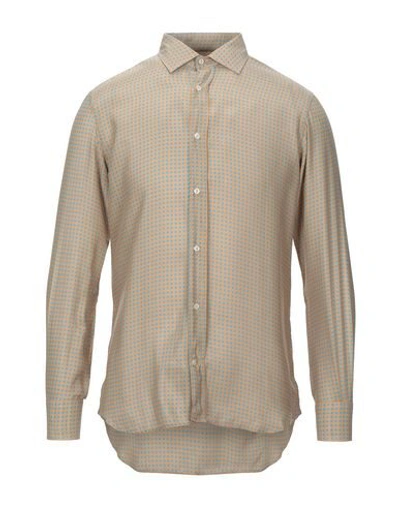 Luchino Camicie Patterned Shirt In Beige