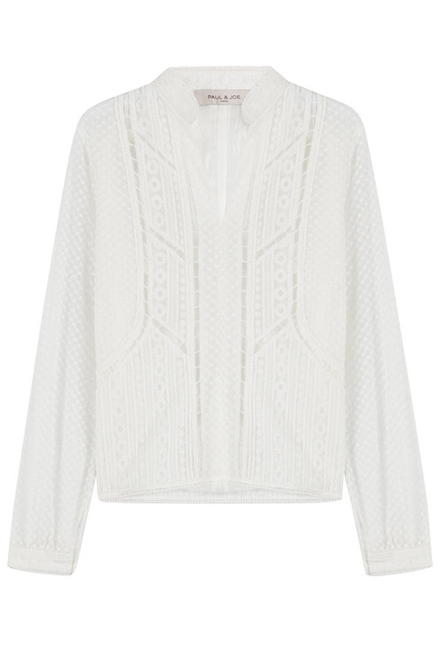 Paul & Joe Embroidered Blouse In White | ModeSens