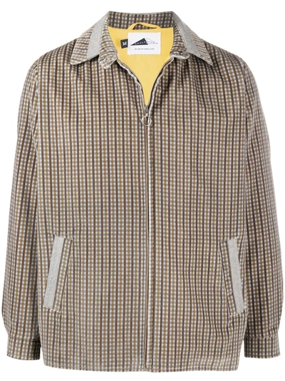 Anglozine Richmond Checked Shirt Jacket In Brown