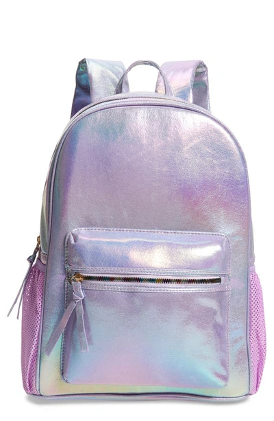 Under One Sky Babies' Ombre Faux Leather Backpack In Lilac Ombre