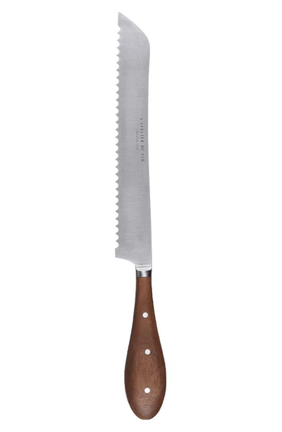 L'atelier Du Vin Serrated Bread Knife In Metallic Silver