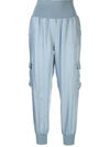 Cinq À Sept Tous Les Jours Giles Satin Jogger Pants In Cloudy Day