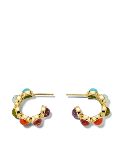 Ippolita 18kt Gold Lollipop All-stone Tiny Hoop Earrings In Amethyst