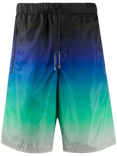 Givenchy Dégradé Effect Knee Length Shorts In Blue