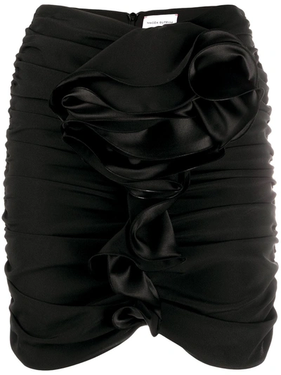 Magda Butrym Luxor Gathered Mini Skirt In Black