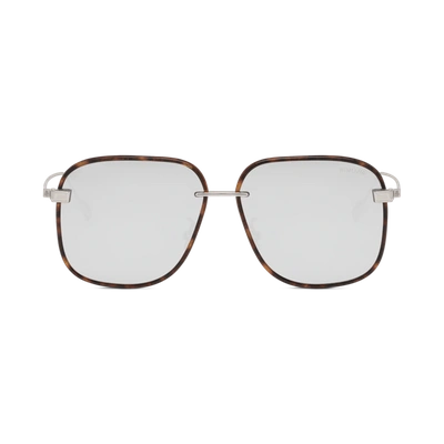 Rimowa Square Havana Silver Mirrored Sunglasses