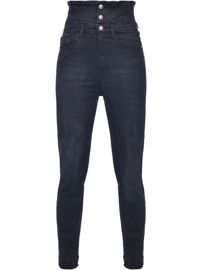 Pinko Womens Black Suzie Skinny High-rise Stretch-denim Jeans 28 In Blue
