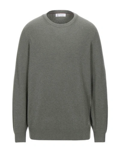 Brunello Cucinelli Sweaters In Military Green