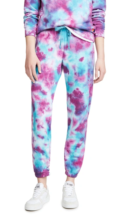 Aviator Nation Tie-dyed Sweatpants In Tie Dye Turquoise