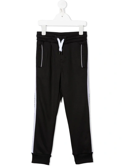 Givenchy Teen Logo-print Drawstring Track Trousers In Black